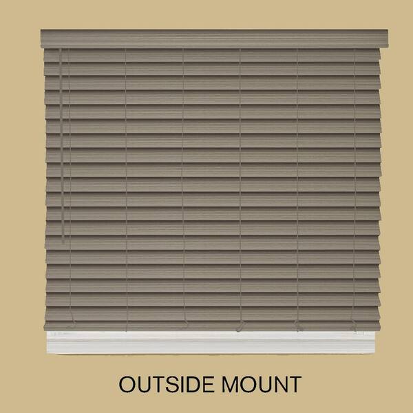 Home Decorators Collection White Cordless Faux Wood Blinds for Windows with  2 in. Slats - 34.5 in. W x 72 in. L (Actual Size 34 in. W x 72 in. L)  10793478360628 - The Home Depot