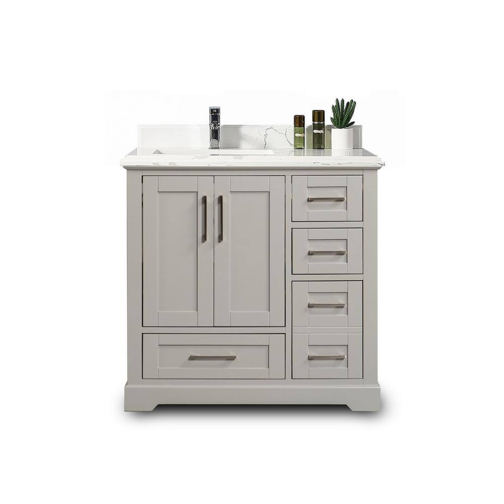 Willow Collections Boston 36 in. W x 22 in. D x 36 in. H Left Offset