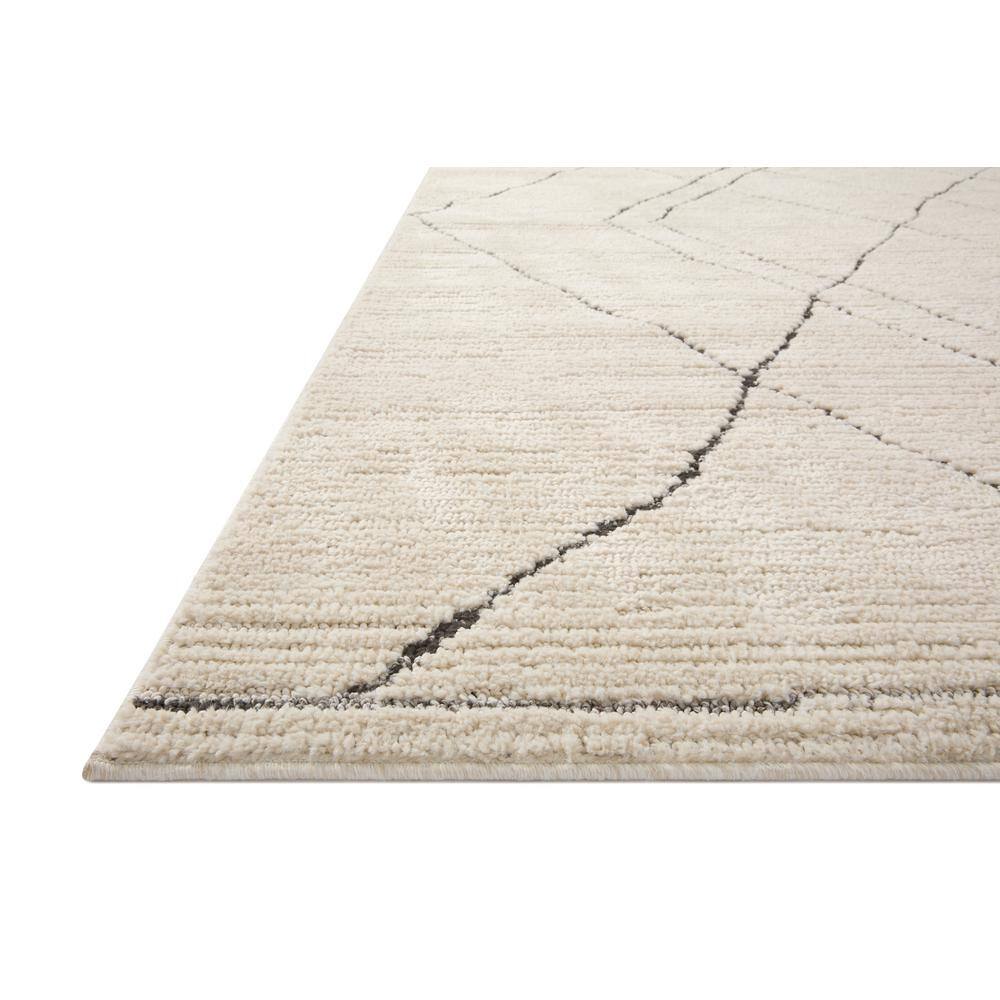 Loloi II Fabian Ivory / Charcoal 2'-7" x 12'-0" Area Rug