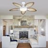 Kviflon 52 in. White Ceiling Fan with LED & Remote