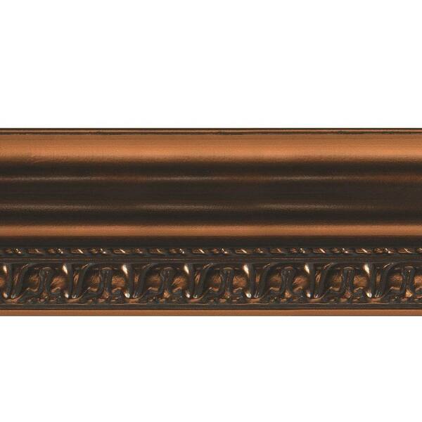 Fasade Grand Baroque 1 in. x 6 in. x 96 in. Wood Ceiling Crown Molding in Oil Rubbed Bronze