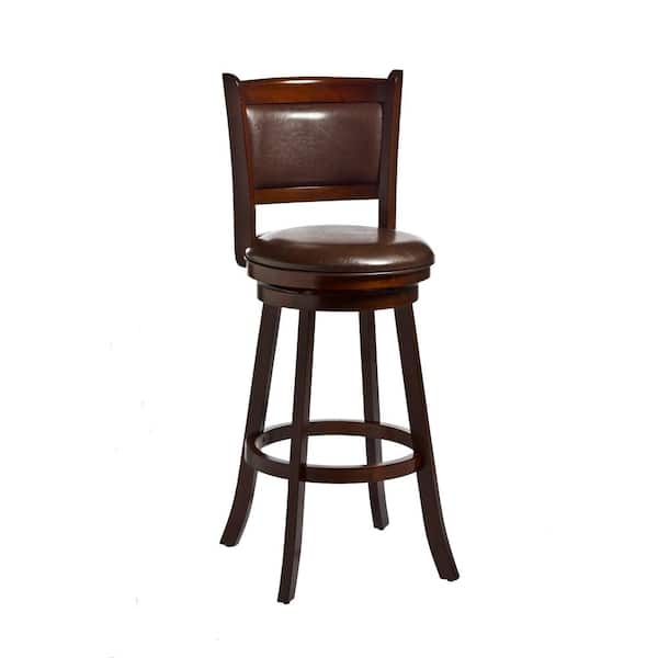 Hillsdale Furniture Dennery Swivel Counter Bar Stool in Cherry
