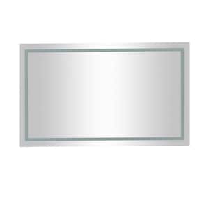 84 in. W x 48 in. H Oversized Rectangular Frameless LED Anti-Fog with Memory Function Wall Bathroom Vanity Mirror