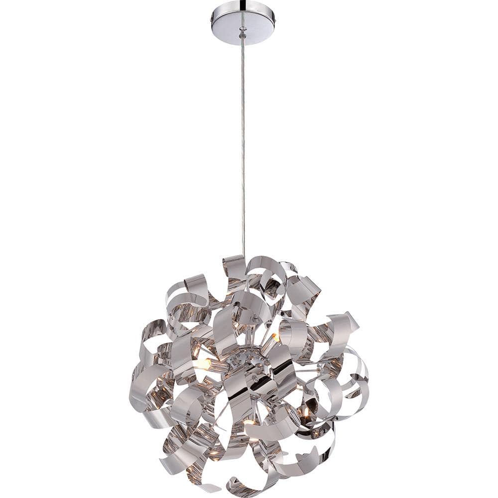 Quoizel 17" Polished Chrome Ribbons Pendant Light