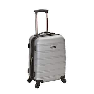 Melbourne 20 in. Expandable Carry on Hardside Spinner Luggage, Silver