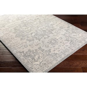 Zillah Grey Medallion 7 ft. x 7 ft. Indoor Square Area Rug