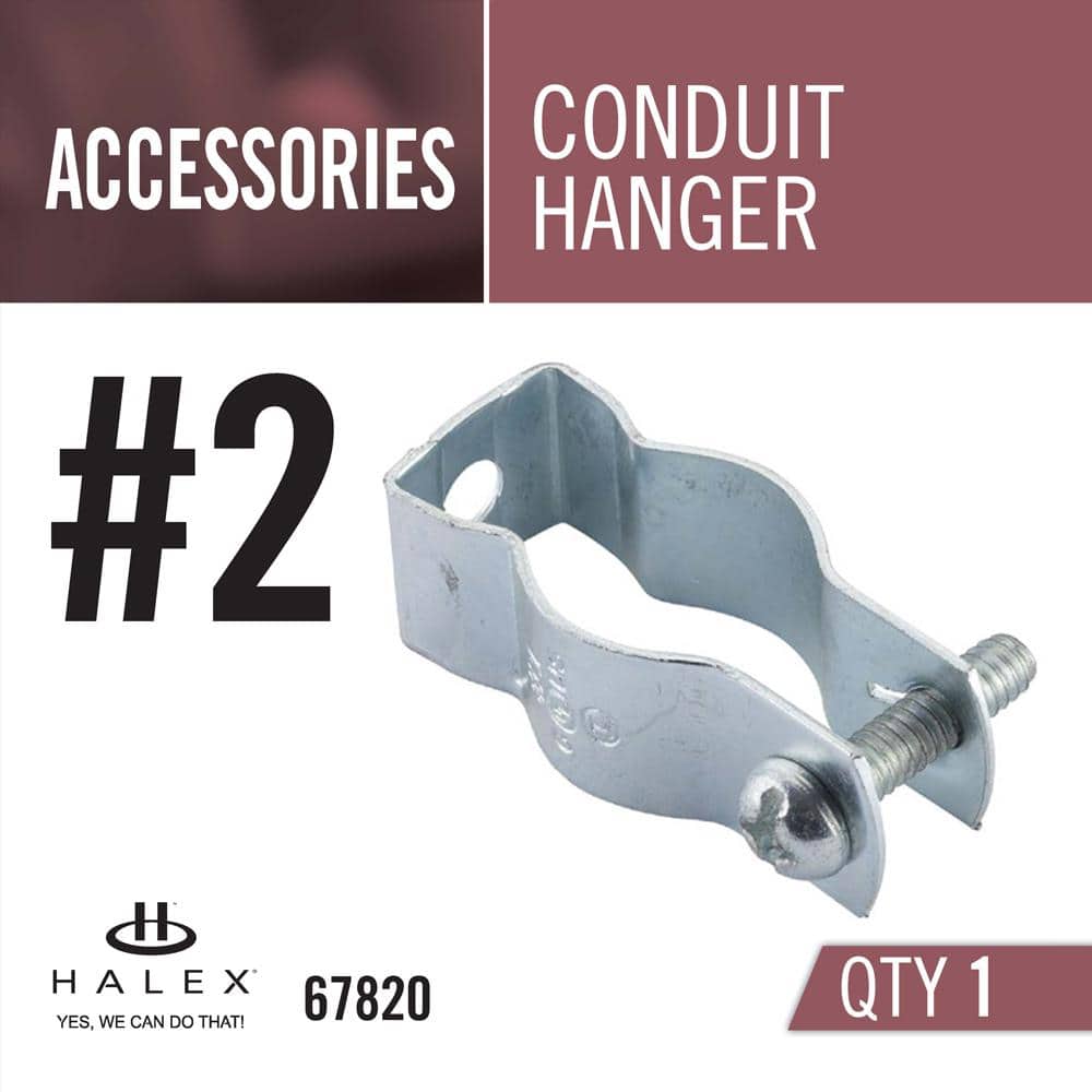 Halex 2" Zinc Plated Steel Conduit Hanger