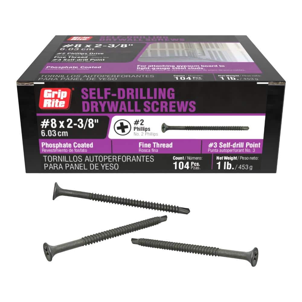 1/4' x 2-3/8'L Gold Phillips Flat Head Wood Screws, 4/Pack