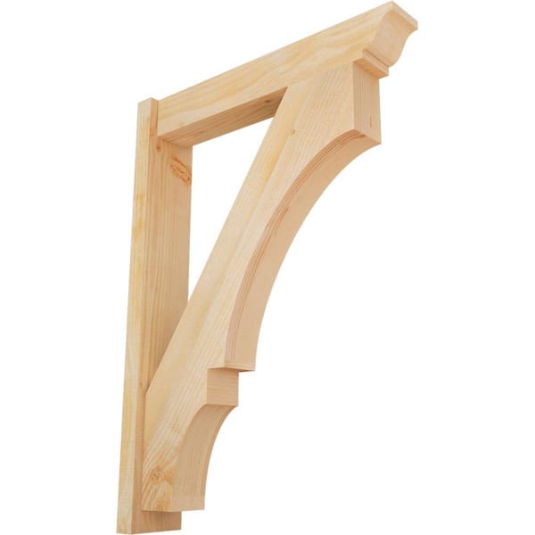 Ekena Millwork 6 in. x 42 in. x 30 in. Balboa Traditional Rough Sawn Douglas Fir Outlooker