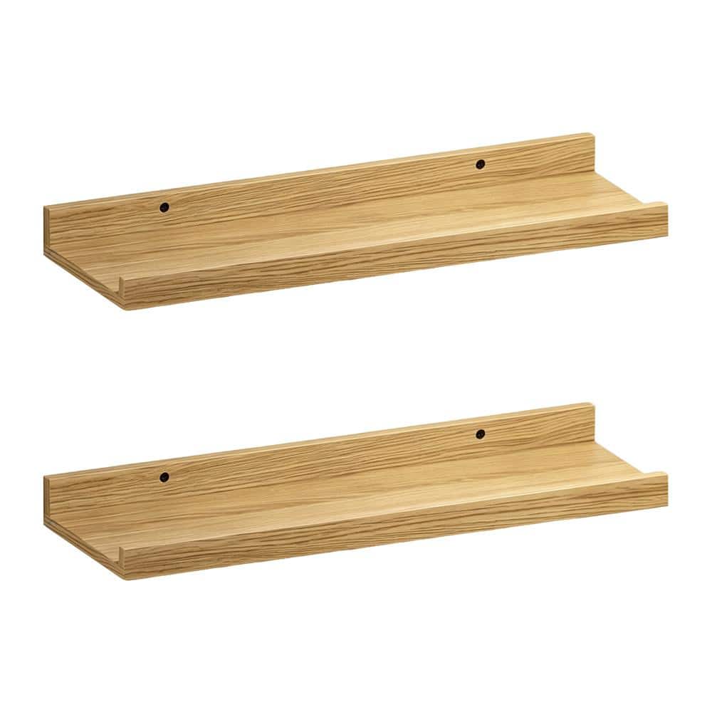 47.2 in. W Oak Decorative Floating Shelves Wall Mounted Set of 2 price history on PriceWatchPro