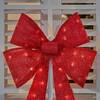 Home Accents Holiday 24 in. Yuletide Lane LED Red Tinsel Bow Holiday Yard Decoration 23RT2822314