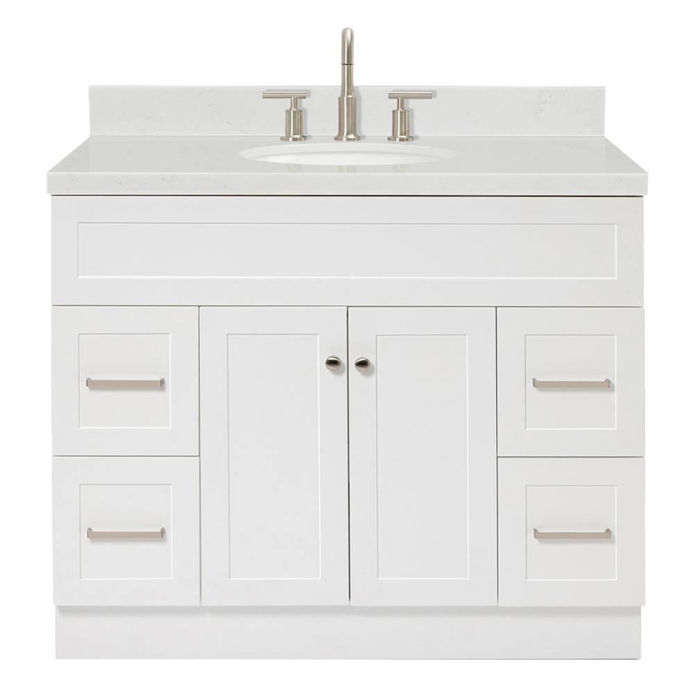 Ariel Hamlet 4225 In W X 22 In D X 36 In H Single Sink Freestanding Bath Vanity In White 