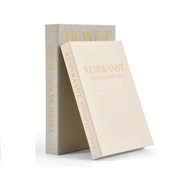 Unbranded Modern Linen 6in. x 8in. Fabric Decorative Storage Book Set of 2