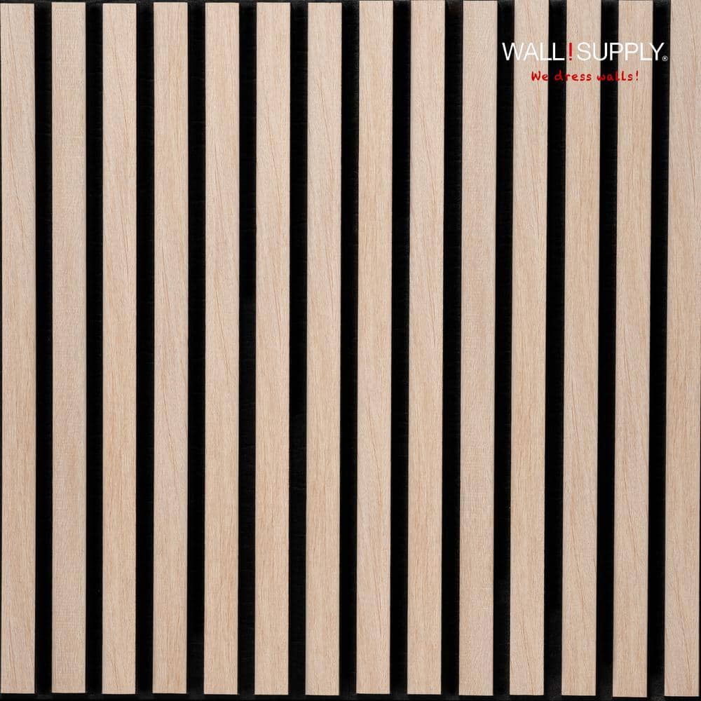 Natural Oak 3D Acoustic Polystyrene Wall Panels Set of 6