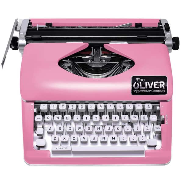 The Oliver Typewriter Company Timeless Manual Typewriter in Pink