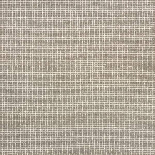 Melrose Checked Grey 8 ft. x 8 ft. Indoor Area Rug