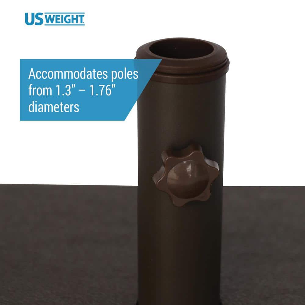 Heavy Duty Bronze Concrete Umbrella Base with 4" Stem