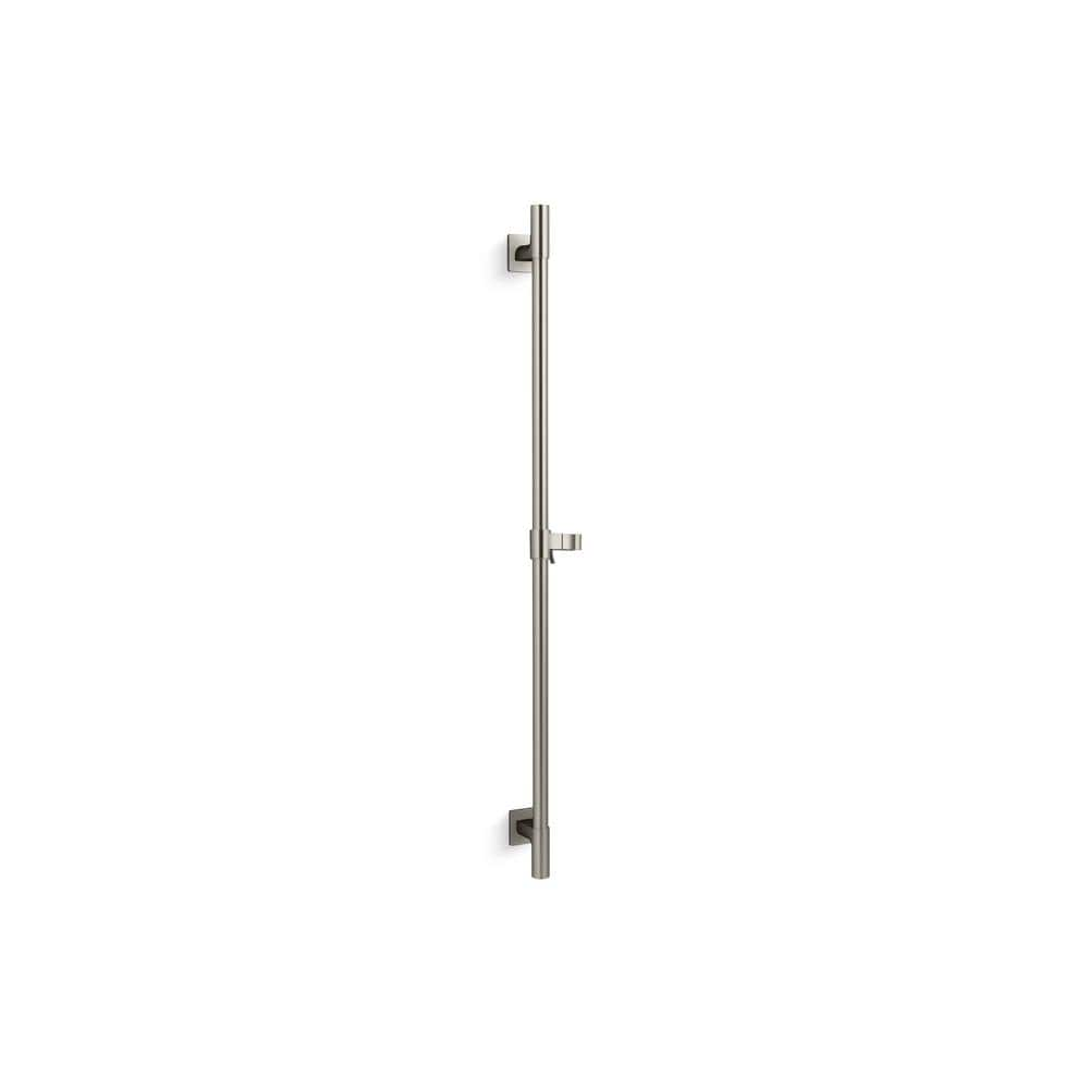 KOHLER Awaken 36 in. Deluxe Slide Bar in Vibrant Brushed Nickel K-98343 ...