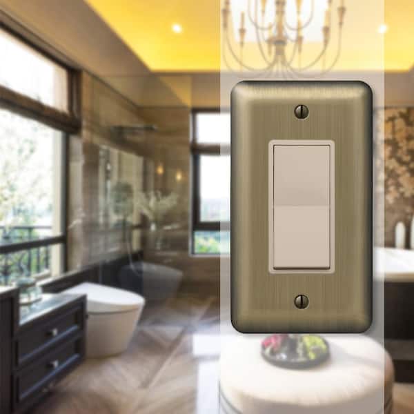 Brass 1-Gang Decorator/Rocker Wall Plate (1-Pack)