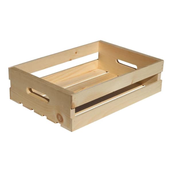 Crates & Pallet 18 in. D x 4.75 H in. x 12.56 in. W Natural Pine Half Crate