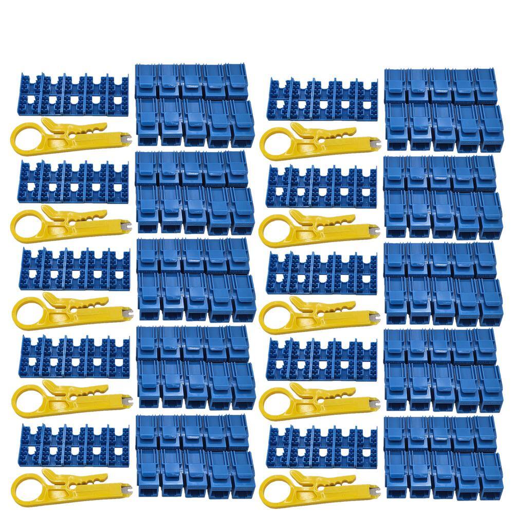 CAT6A Unshielded Punch Down Keystone Jack with Tool in Blue (100-Pack) price history on PriceWatchPro