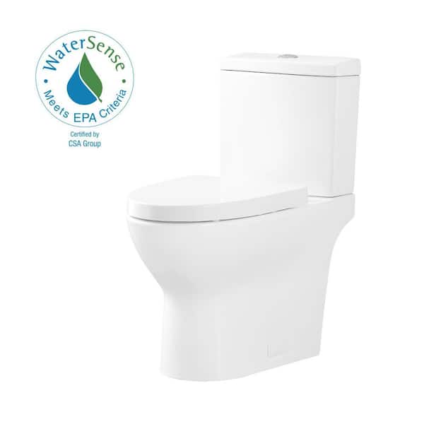 OVE Decors Beverly 2-Piece 1.1/1.6 GPF Dual Flush Elongated Toilet in White, Seat Included