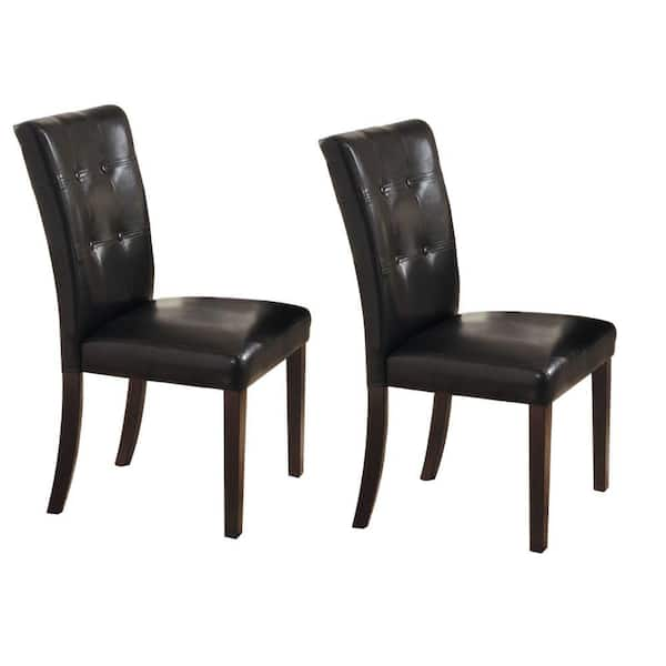 Leather knocker back discount chairs