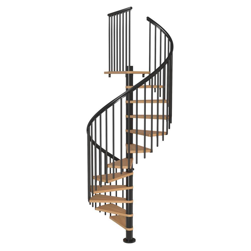 Dolle Calgary Black 55 in. Dia 2 Extra Baluster Stair Kit 110 in. High