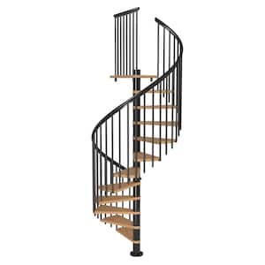 Calgary Anthracite 55 in. Dia 2 Extra Baluster Stair Kit 110 in. High