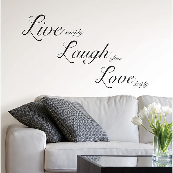 WallPops 19.5 in. x 17.25 in. Live Laugh Love Wall Decal