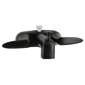 2-Handle 4 in. Diverter Faucet with Shower D-Spud, Rubbed Bronze
