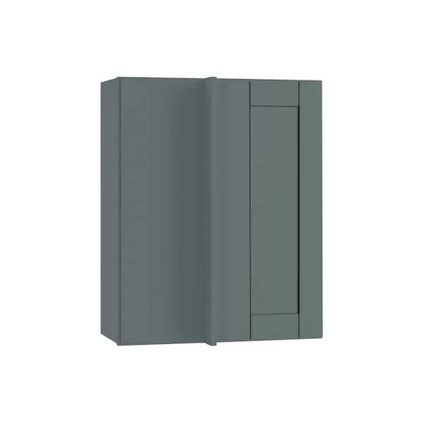 Home Decorators Collection Washington 24 in. W x 12 in. D x 30 in. H Assembled Plywood Wall Blind Kitchen Cabinet in Verdant Green with Soft Close