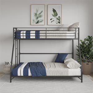 DHP Dixon Easy Assembly Twin Over Full Metal Bunk Bed Black