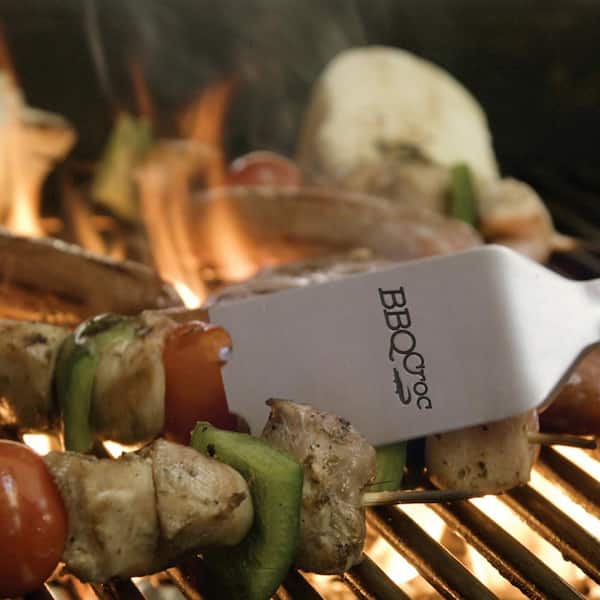 Barbecue Tools Brush With Scraper 1 Pcs, Silver 通常便なら送料無料