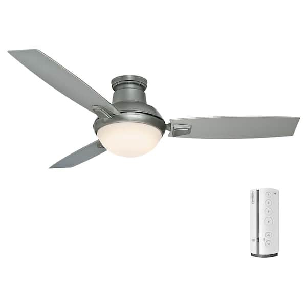 Casablanca Verse 54 in. LED Indoor/Outdoor Satin Nickel Ceiling Fan with Remote