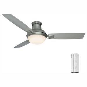 Verse 54 in. LED Indoor/Outdoor Satin Nickel Ceiling Fan with Remote
