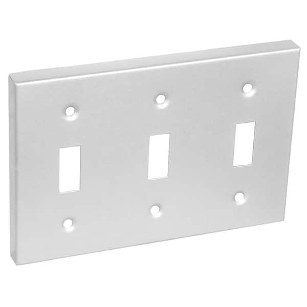 Southwire Masonry Box Cover 0.43 in. x 5.75 in, x 3.84 in. Steel 3-Gang Toggle Cover 1-Pack