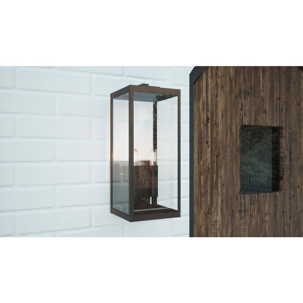 Industrial Bronze Outdoor Wall Lantern with Dimmable Light