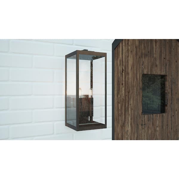 Westover 2-Light Industrial Bronze Outdoor Wall Lantern Sconce