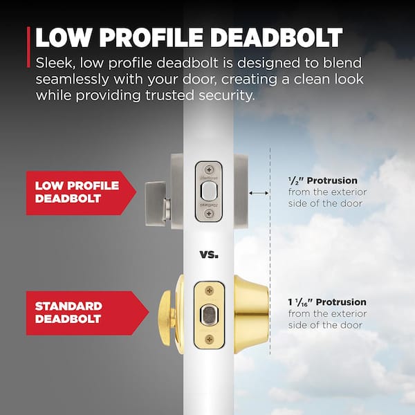 Kwikset San Clemente Low Profile Satin Nickel Single Cylinder