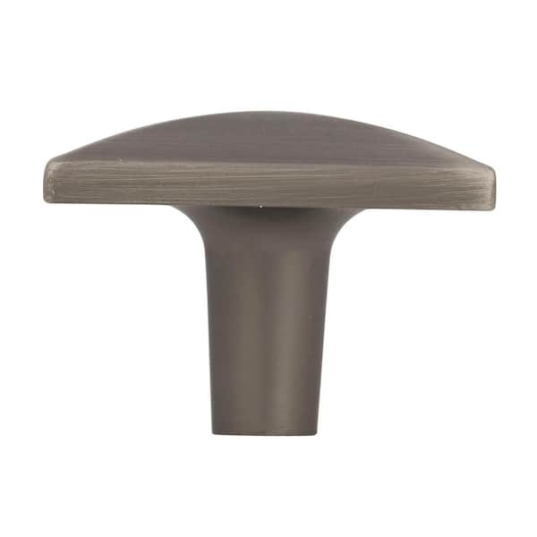 Extensity 1-1/2 in. (38mm) Classic Antique Silver Square Cabinet Knob