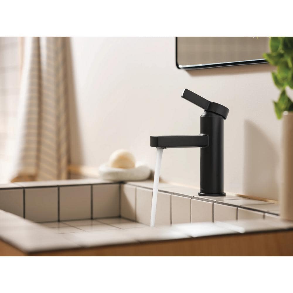 Moen Matte Black Modern Single Handle Bathroom Faucet