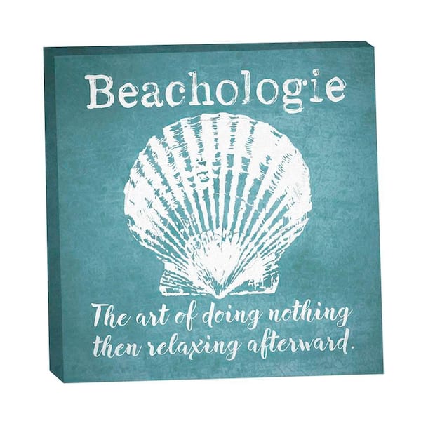 VENICE BEACH Collections Beachologie Doing Nothing Painted by Grotto Studios 1-Piece Unframed Graphic Print Typography 16 in. x 16 in.