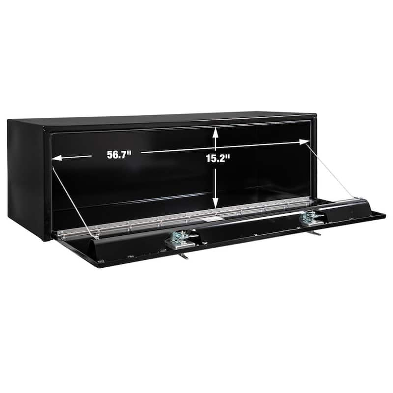 18 in. x 18 in. x 60 in. Gloss Black Steel Underbody Truck Tool Box