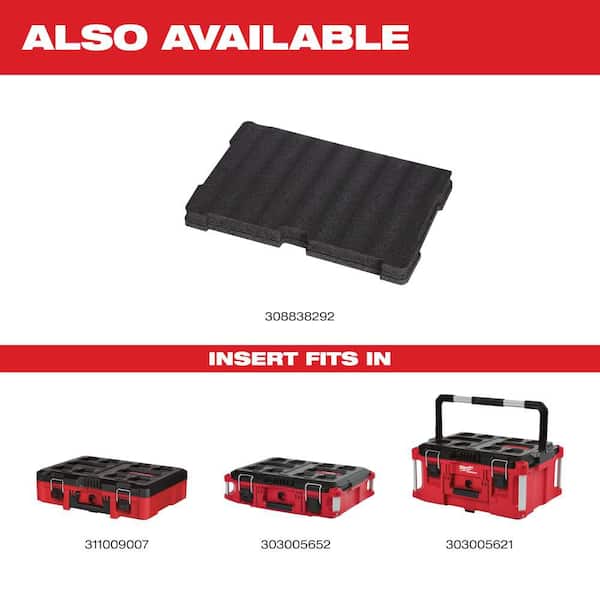 Milwaukee PACKOUT 22 in. Medium Red Tool Box with 75 lbs. Weight