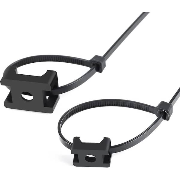 Ahfiwaso 8 in. Cable Zip Tie Saddle Type Mount 0.9 in. Base Anchor