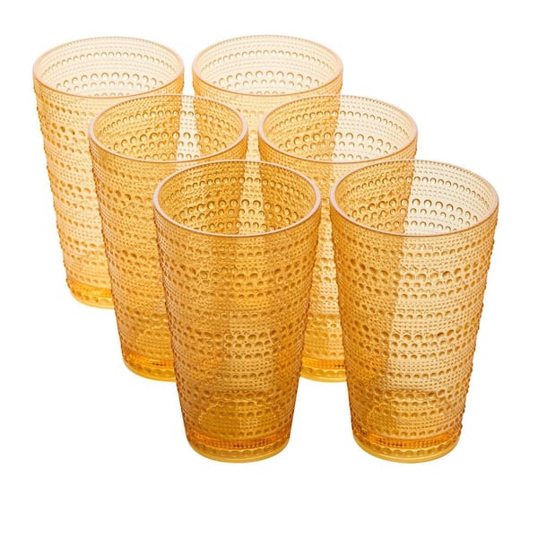 Certified International Santa Fe 22 oz. Orange Acrylic Ice Tea Glass (Set of 6)