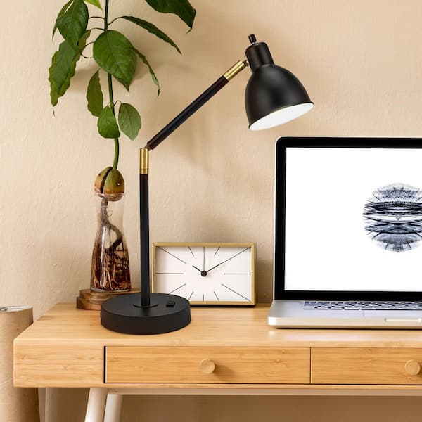 Cresswell Lennon 20.75 in. Black Task & Reading Desk Lamp