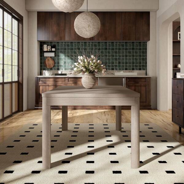 Furniture of America Renan Natural Oak Wood 78 in. 4-Legs