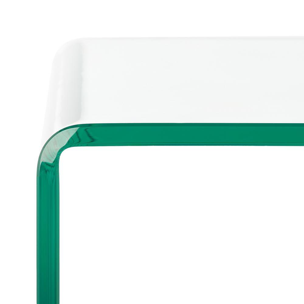 Clear Tempered Glass Minimalist Rectangular Accent Table